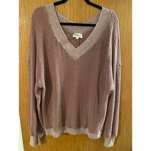 Pink Lily Boutique waffle knit top